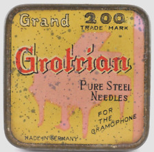 GRAND GROTRIAN Gramophone Needle Can - GERMAN for sale  Shipping to South Africa