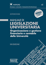 Manuale legislazione universit usato  Italia