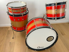 DECOLITE 4pc Drum Kit  12/16/22/5x14 Snare Red Gold Wood Hoops Vtg Nickel Hdwr, used for sale  Shipping to South Africa