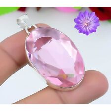 Pink Kunzite Gemstone 925 Silver Pendant Handmade Jewelry Pendant, used for sale  Shipping to South Africa