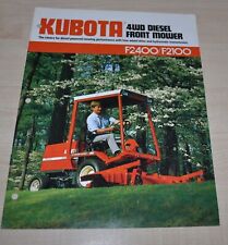 Kubota Diesel Kosiarka przednia F2100 F2400 Ciągnik 4WD Japońska broszura Broszura Broszura na sprzedaż  PL