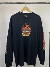 Harley Davidson Motorcycles Vintage Australia Flame L/S T Shirt size L for sale  Shipping to South Africa