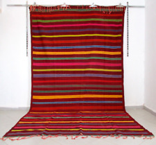 Tapete de área vintage marroquino Azilal tecido plano kilim marrom lã feito à mão berbere comprar usado  Enviando para Brazil