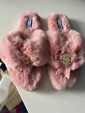 pink fluffy slippers for sale  MANCHESTER
