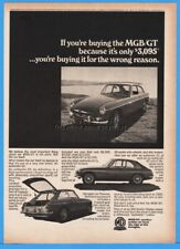 Used, 1967 MGB GT Austin Healey MG Hatchback vintage 1960's classic car print ad for sale  Butler