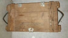 ANTIQUE MILITARY WOODEN AMMUNITION BOX FOR CANNON M1 & M29 ROPE HANDLES for sale  Shipping to Canada