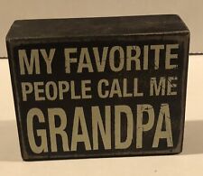 Usado, Placa de madeira “My Favorite People Call Me Grandpa” peça de prateleira para decoração de casa desgastada comprar usado  Enviando para Brazil