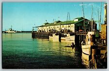 Used, COMMERCIAL FISHING BOATS MONTEREY MUNICIPAL WHARF CALIFORNIA VTG POSTCARD for sale  South Bend