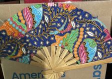 painted xl hand bamboo fan for sale  Dumfries