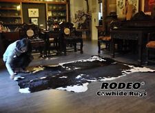 Best Sell Item Gorgeous TRICOLOR DARK CHOCOLATE COWHIDE RUG approx 6x6-5X7ft, used for sale  Shipping to South Africa