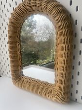 Beautiful Vintage Wicker Arched Rattan Mirror 1960-70 Retro Boho for sale  Shipping to South Africa