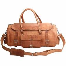 Men's Hiking Leather Outdoor Gym Duffel Bags Travel Weekender Overnight Luggage, used for sale  Shipping to South Africa