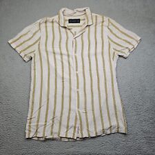 Camisa Abercrombie Fitch para Hombre Mediana Blanca a Rayas Mangas Cortas con Botones segunda mano  Embacar hacia Argentina