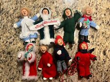 VTG BYERS CHOICE KINDLES Lot of 8 Figurines Boy on Bicycle Christmas Carolers for sale  Shipping to South Africa