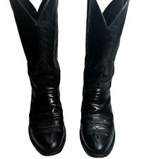 Usado, Botas caubói ocidentais masculinas de couro preto Justin feitas nos EUA tamanho 10D comprar usado  Enviando para Brazil