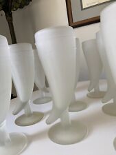 frosted horn glasses for sale  Conroe
