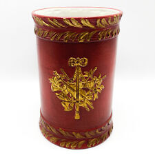 RARE Vintage Italian Red & Gilt Gold Wine Cooler Crock - Louis XVI Inspired, used for sale  Shipping to South Africa