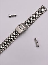 New 20mm SEIKO Jubilee Armis Strap Gents STAINLESS Steel Curved End Bracelet, used for sale  Shipping to South Africa