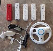 Pacote de acessórios Wii (5 controles remotos 2 Nunchuks 1 roda) comprar usado  Enviando para Brazil