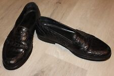 David Spencer Mens Footwear Black Genuine Crocodile Loafers Size 13M for sale  Shipping to South Africa