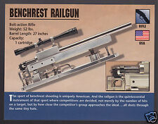 BENCHREST RAILGUN Bolt Action Rifles Shooting Classic Firearms Gun PHOTO CARD, used for sale  Shipping to South Africa