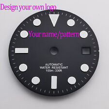 Usado, 28,5 mm esfera láser reloj personalizado you logotipo hágalo usted mismo ajuste NH35 Miyota8215 ETA2824 movimiento segunda mano  Embacar hacia Argentina