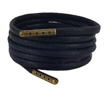 Black Heavy Duty 5 Mm Redondo cadarços de algodão Cera tamanhos de 45 cm-200 Cm comprar usado  Enviando para Brazil