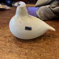 Littala Oiva Toikka Nuutajarvi Bird Finland Art Glass White Dove Textured, used for sale  Shipping to South Africa