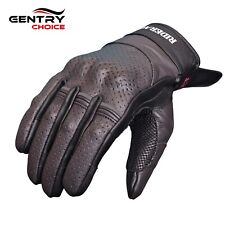 RIDERACT® Men Motorcycle Leather Gloves Brona Breathable Motorbike Riding Gloves na sprzedaż  Wysyłka do Poland