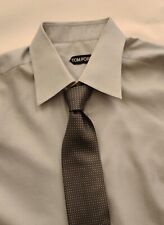 Camisa Tom Ford - Micro Houndstooth branca e cinza, algodão, tamanho 42/16.5 comprar usado  Enviando para Brazil