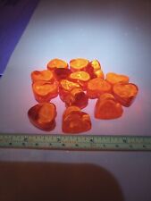 15 corações de vidro vintage vermelho cádmio comprar usado  Enviando para Brazil