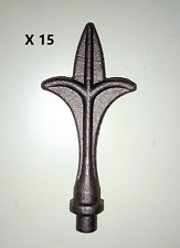 15 x testa rotaia saldabile in metallo finiture in ferro battuto cancelli ringhiere recinzione, usato usato  Spedire a Italy