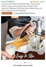 Powerlix milk frother for sale  STIRLING