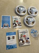Mario Kart Wii Complete W Manual/Inserts  Nintendo, 2008 With 3 Authentic Wheels for sale  Shipping to South Africa