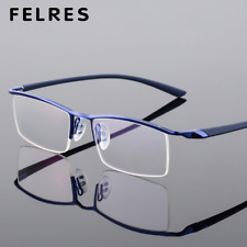 Óculos óptico masculino empresarial sem aro memória liga de titânio armação comprar usado  Enviando para Brazil