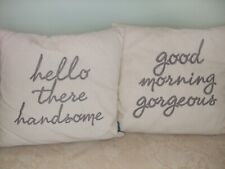 Cushions embroidered messages for sale  AYLESBURY