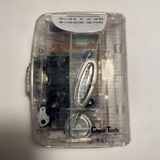 Reproductor de cassetes estéreo Clear Tech años 90 AM/FM modelo UO-CAS-CLR transparente probado segunda mano  Embacar hacia Mexico