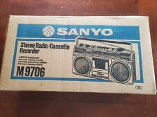 Grabadora de casete de radio Boombox de colección Sanyo M9706 caja original nunca usada  segunda mano  Embacar hacia Argentina