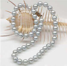 ¡Raro! Collar de perlas cultivadas Akoya gris 8-9 mm AAA 18" segunda mano  Embacar hacia Argentina