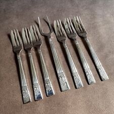 Used, 6x VINTAGE ANGORA EPNS ENGLAND SILVER PLATE CUTLERY CAKE FORKS & SERVING FORK for sale  Shipping to South Africa