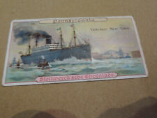 Tarjeta comercial USS Pennsylvinia Boat Nueva York rara alemana Stollwerck años 1890 América segunda mano  Embacar hacia Argentina
