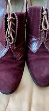 1930s burgundy suede for sale  LONDON