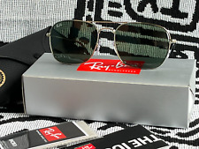 Gafas de sol Ray-Ban Caravan RB3136 003 58-14 lentes metálicas plata verde clásico segunda mano  Embacar hacia Argentina