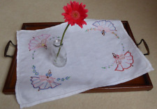 Vintage white embroidered for sale  BANBURY