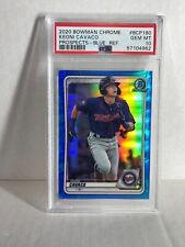 2020 Bowman Chrome Keoni Cavaco Gêmeos Refrator Azul Royal Crown Sp/150 Rookie Autenticador de esportes profissional 10, usado comprar usado  Enviando para Brazil