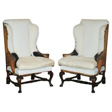 PAIR OF ANTIQUE GEORGIAN DECONSTRUCTED WINGBACK ARMCHAIRS WILLIAM MORRIS ARMS for sale  Shipping to South Africa