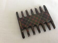 Antique Mauchline Tartanware Silk Winder ‘CLANRANALD’  - Comb Shaped Winder for sale  Shipping to South Africa