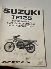 Suzuki TF125 motorbike set up 1980 manual for sale  Shipping to South Africa
