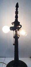 Dale Tiffany Art Nouveau Cast Metal Bronze Lamp Base 2 Bulb Pull Chains & Finial for sale  Shipping to South Africa