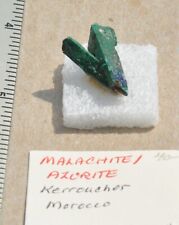 Malachite / Azurite, Twin Crystals, Kerroucher, Morocco,  (Steve Garza)..., used for sale  Shipping to South Africa